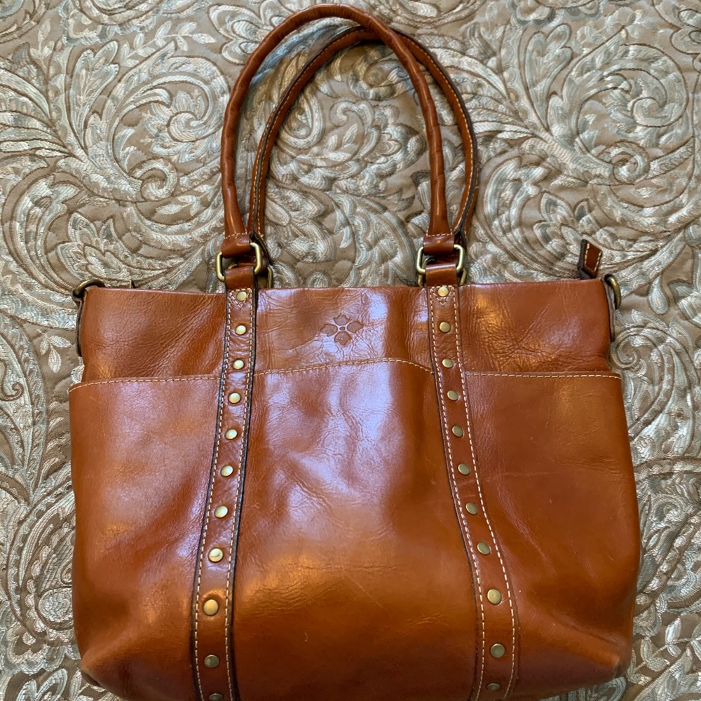 Patricia Nash Tan Leather Shoulder Bag